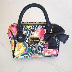 Betsey Johnson Mini Floral and Polka Dots Hand Bag Like New